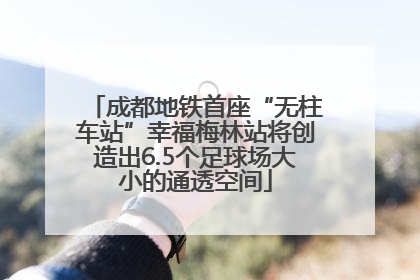 成都地铁首座“无柱车站”幸福梅林站将创造出6.5个足球场大小的通透空间