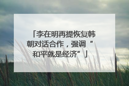 李在明再提恢复韩朝对话合作，强调“和平就是经济”
