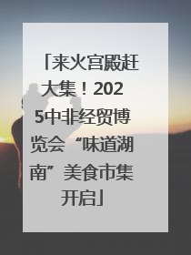 来火宫殿赶大集！2025中非经贸博览会“味道湖南”美食市集开启