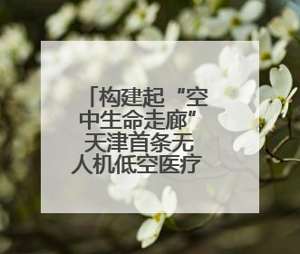 构建起“空中生命走廊” 天津首条无人机低空医疗配送运输专线试飞成功
