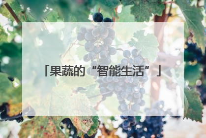 果蔬的“智能生活”