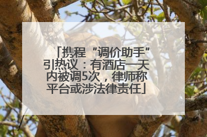 携程“调价助手”引热议：有酒店一天内被调5次，律师称平台或涉法律责任