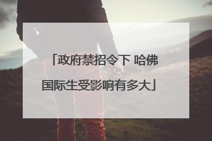 政府禁招令下 哈佛国际生受影响有多大