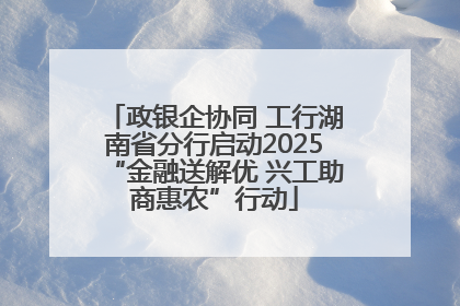 政银企协同 工行湖南省分行启动2025“金融送解优 兴工助商惠农”行动