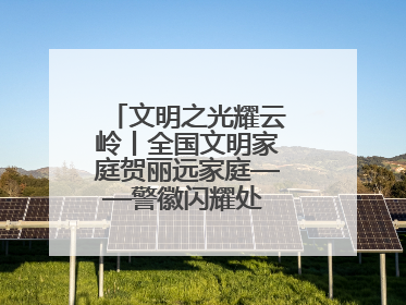 文明之光耀云岭丨全国文明家庭贺丽远家庭——警徽闪耀处 家风铸忠诚