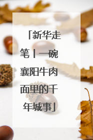新华走笔丨一碗襄阳牛肉面里的千年城事