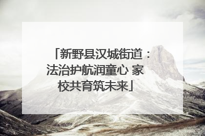 新野县汉城街道：法治护航润童心 家校共育筑未来
