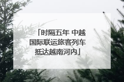 时隔五年 中越国际联运旅客列车抵达越南河内