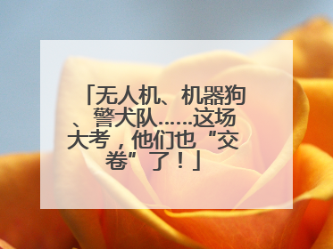 无人机、机器狗、警犬队……这场大考，他们也“交卷”了！