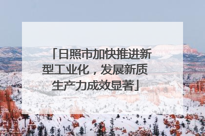日照市加快推进新型工业化，发展新质生产力成效显著