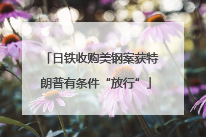 日铁收购美钢案获特朗普有条件“放行”