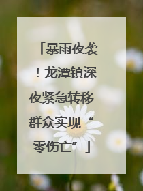 暴雨夜袭！龙潭镇深夜紧急转移群众实现“零伤亡”