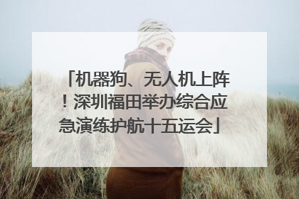 机器狗、无人机上阵！深圳福田举办综合应急演练护航十五运会