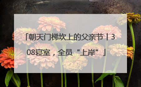 朝天门梯坎上的父亲节丨308寝室，全员“上岸”