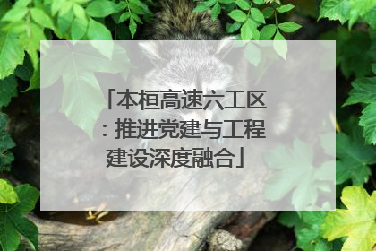 本桓高速六工区：推进党建与工程建设深度融合