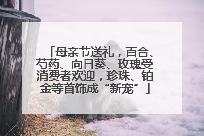 母亲节送礼，百合、芍药、向日葵、玫瑰受消费者欢迎，珍珠、铂金等首饰成“新宠”