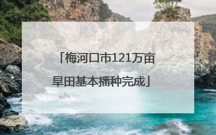 梅河口市121万亩旱田基本播种完成