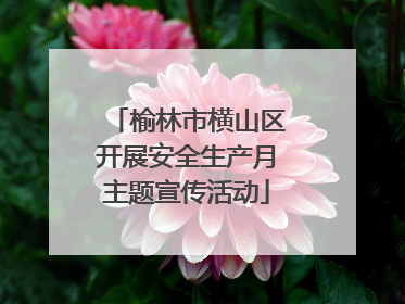 榆林市横山区开展安全生产月主题宣传活动