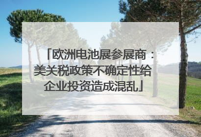 欧洲电池展参展商：美关税政策不确定性给企业投资造成混乱