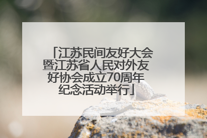 江苏民间友好大会暨江苏省人民对外友好协会成立70周年纪念活动举行