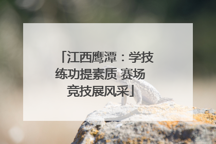 江西鹰潭：学技练功提素质 赛场竞技展风采