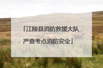 江陵县消防救援大队严查考点消防安全