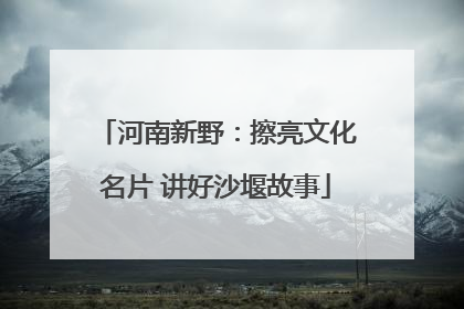 河南新野：擦亮文化名片 讲好沙堰故事