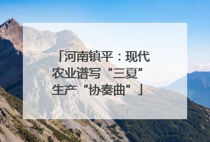 河南镇平：现代农业谱写“三夏”生产“协奏曲”