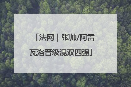 法网|张帅/阿雷瓦洛晋级混双四强