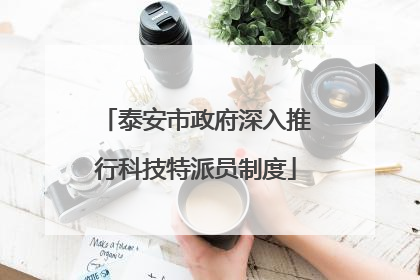 泰安市政府深入推行科技特派员制度