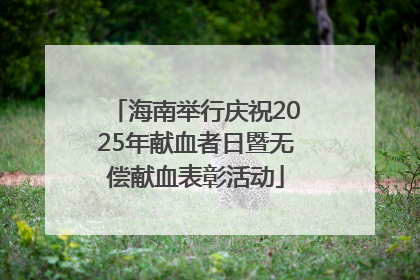 海南举行庆祝2025年献血者日暨无偿献血表彰活动