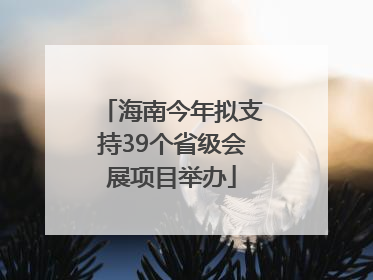 海南今年拟支持39个省级会展项目举办