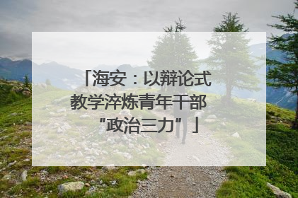 海安：以辩论式教学淬炼青年干部“政治三力”