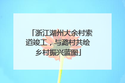 浙江湖州大余村索道竣工，与潞村共绘乡村振兴蓝图