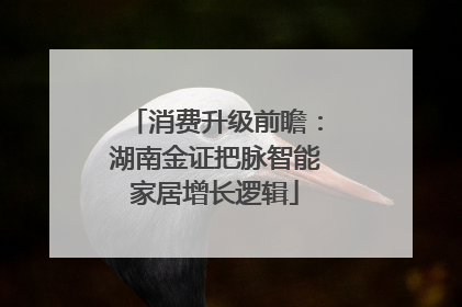 消费升级前瞻：湖南金证把脉智能家居增长逻辑