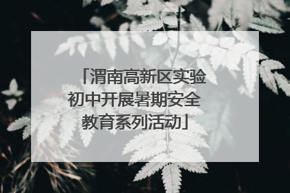 渭南高新区实验初中开展暑期安全教育系列活动