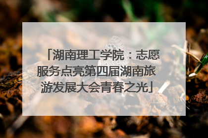 湖南理工学院：志愿服务点亮第四届湖南旅游发展大会青春之光