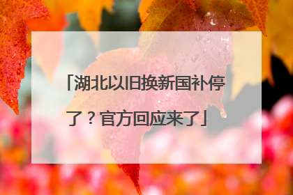 湖北以旧换新国补停了?官方回应来了