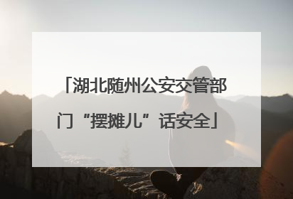 湖北随州公安交管部门“摆摊儿”话安全