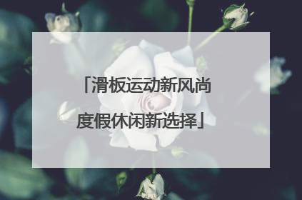 滑板运动新风尚 度假休闲新选择