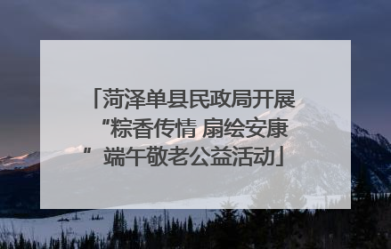 菏泽单县民政局开展“粽香传情 扇绘安康”端午敬老公益活动