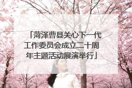 菏泽曹县关心下一代工作委员会成立二十周年主题活动展演举行