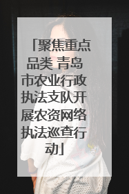 聚焦重点品类 青岛市农业行政执法支队开展农资网络执法巡查行动