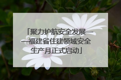 聚力护航安全发展——福建省住建领域安全生产月正式启动