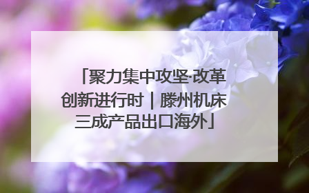 聚力集中攻坚·改革创新进行时｜滕州机床三成产品出口海外