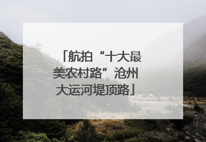 航拍“十大最美农村路”沧州大运河堤顶路