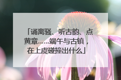 诵离骚、听古韵、点黄章……端午与古镇，在上虞碰撞出什么