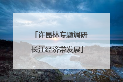 许昆林专题调研长江经济带发展