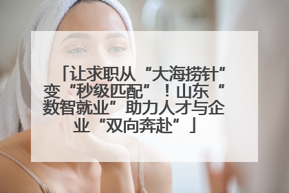 让求职从“大海捞针”变“秒级匹配”！山东“数智就业”助力人才与企业“双向奔赴”