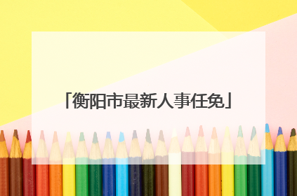 衡阳市最新人事任免